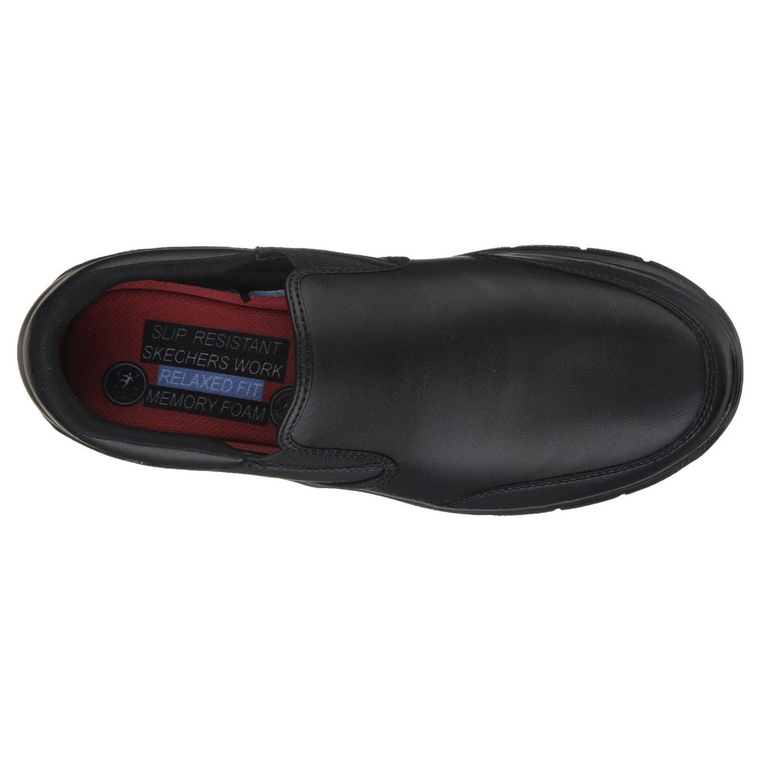 Men's Wide Fit Skechers 77071WEC Bronwood Slip Resistant Trainers in Black - Image 6