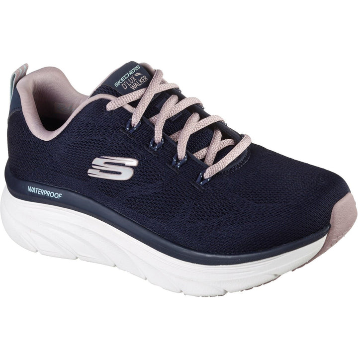 Women's Wide Fit Skechers 149810 D'Lux Walker Get Oasis Trainers - Navy/Lavender in Navy/Lavender - Image 1