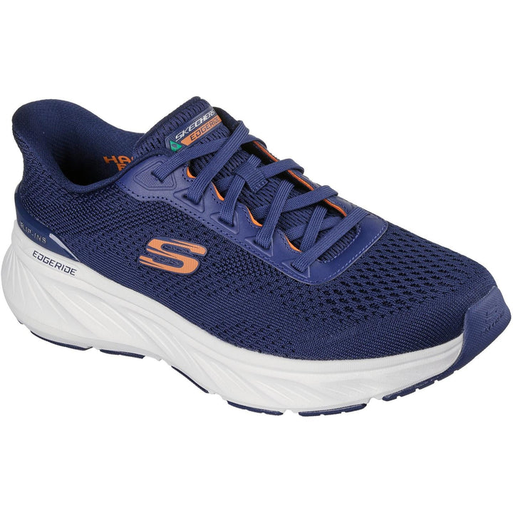 Men's Relaxed Fit Skechers 232846 Slip-ins Sport Edgeride Erlson Trainers in Navy/Orange - Image 1