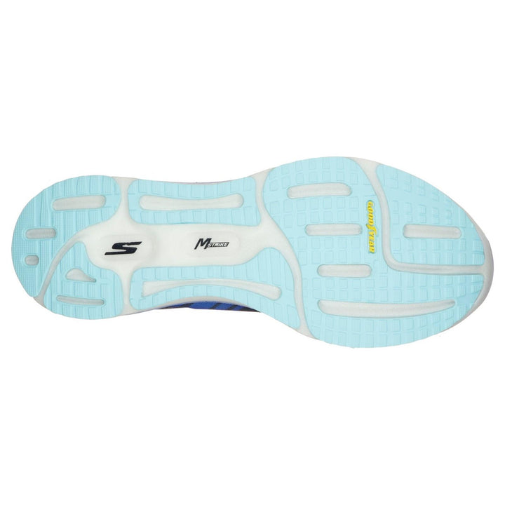 Women's Wide Fit Skechers 172004 Go Run Razor Excess Sports Trainer in Black/Blue - Image 1