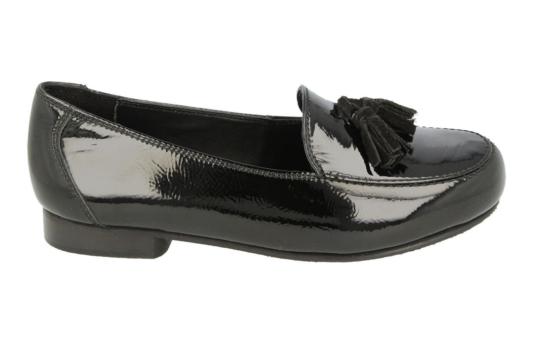 Womens Wide Fit DB Kemble Loafers in Black - Image 5