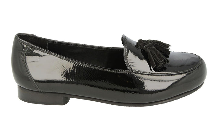 Womens Wide Fit DB Kemble Loafers in Black - Image 1