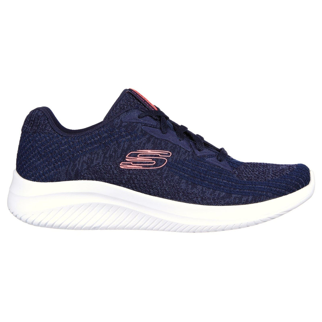 Women's Wide Fit Skechers 149705 Ultra Flex 3.0 Best Time Trainers in Navy - Image 2