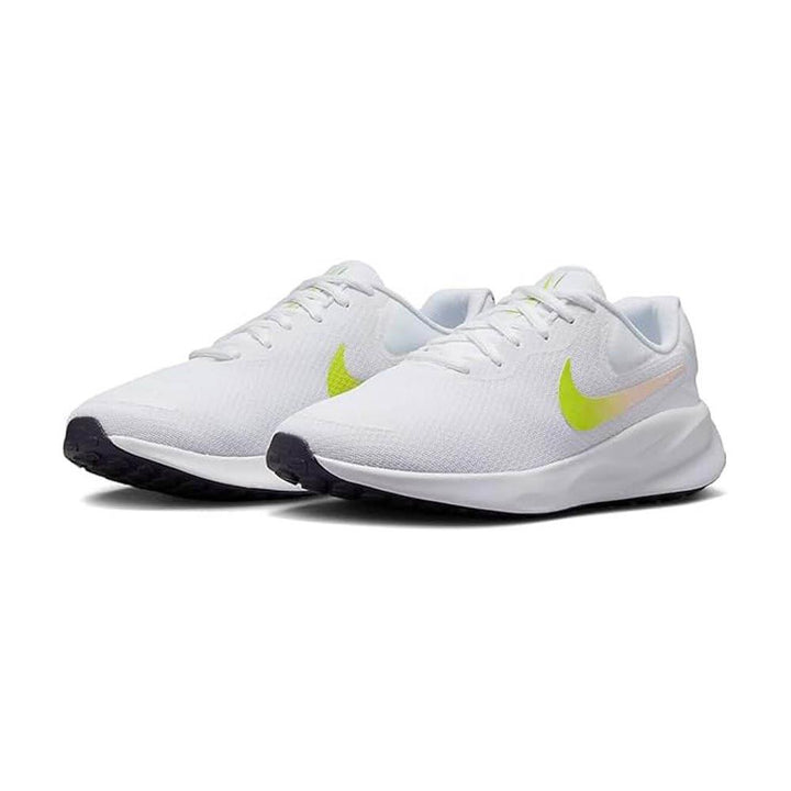 Women's Wide Fit Nike FZ6829-103 Revolution 7 Running Trainers in White - Image 1