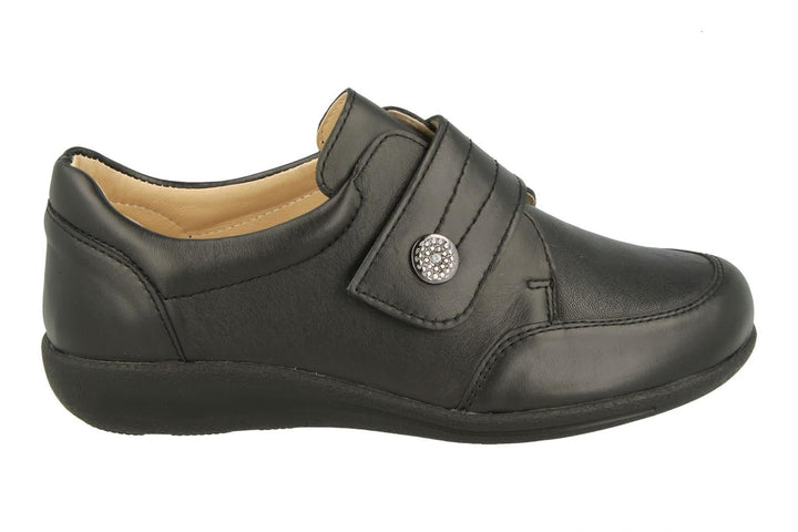 Womens Wide Fit DB Royston Shoes in Black - Image 1