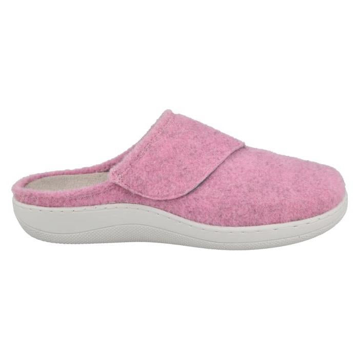 Women's Wide Fit DB Lake Mule Slippers in Grey - Image 1