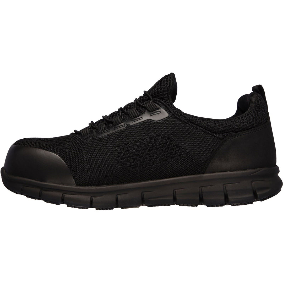 Men's Wide Fit Skechers 200013EC Synergy Omat Safety Trainers in Black - Image 4