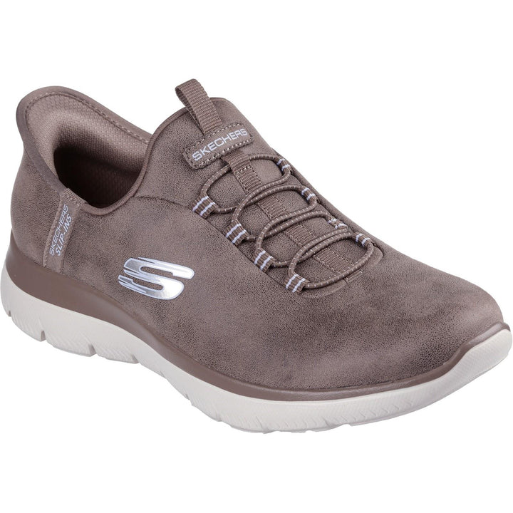 Women's Wide Fit Skechers 150254 Slip-ins Summits Trainers in Black - Image 1
