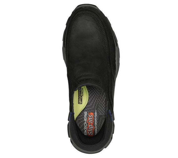 Men's Wide Relaxed Fit Skechers 204810 Slip-ins Rf Respected Elgin Trainers in Brown - Image 1