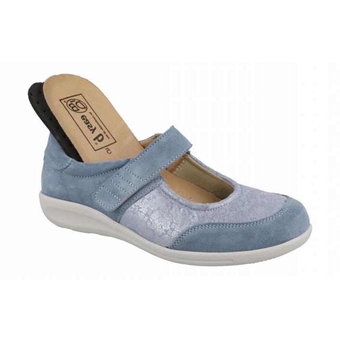 Women's Wide Fit DB Hamster Shoes in Sky Blue - Image 4