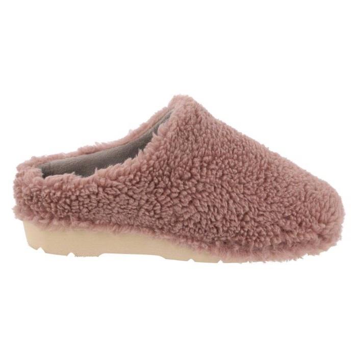 Women's Wide Fit DB Tatum Mule Slippers in Grey Fleece - Image 8
