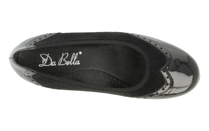 Womens Wide Fit DB Badminton Shoes in Black / Suedette Stretch - Image 1