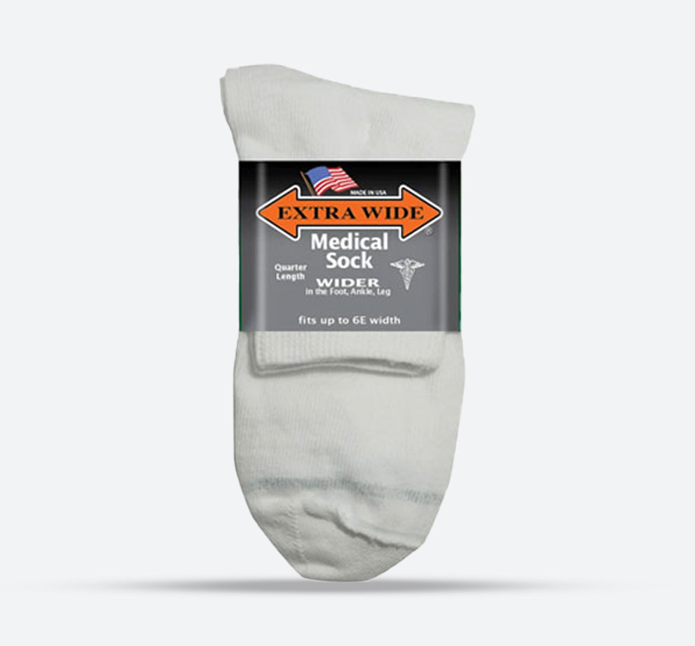 Mens Extra Wide 5820 Comfort Fit Quarter Medical Socks in 8 UK-11 UK - Image 1