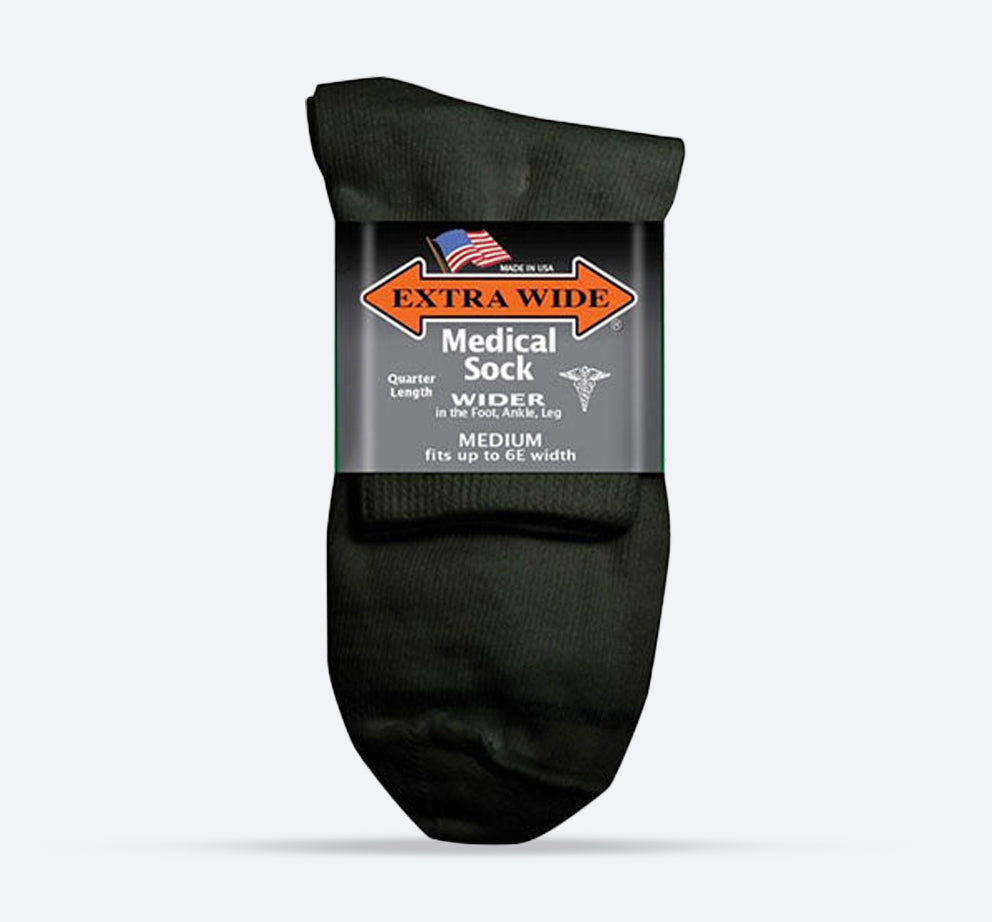 Men's Extra Wide 5821 Quarter Medical Socks in 8 UK-11 UK - Image 1