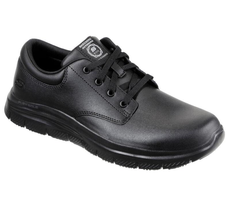 Mens Wide Fit Skechers Work Flex Advantage 77513 Work Rf fourche Sr Shoes in Black - Image 2