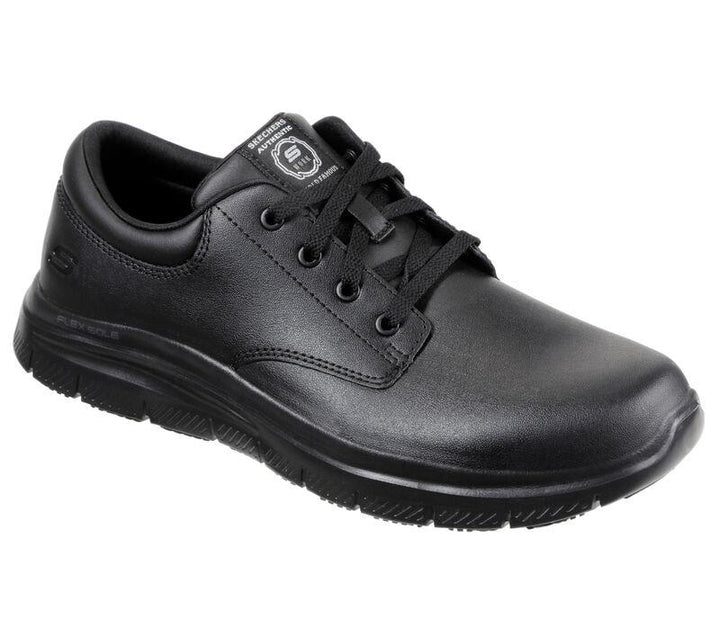 Mens Wide Fit Skechers Work Flex Advantage 77513 Work Rf fourche Sr Shoes in Black - Image 1