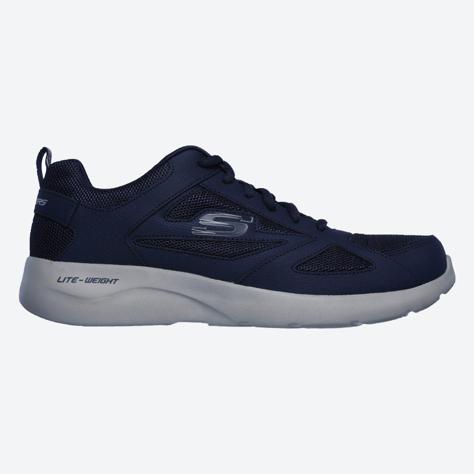 Men's Wide Fit Skechers 58363 Dynamight 2.0 Fallford Trainers in Black - Image 7