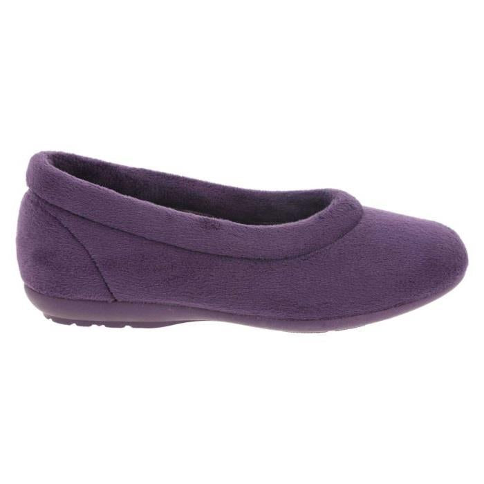 Women's Wide Fit DB Jade Slippers in Green Velour - Image 8