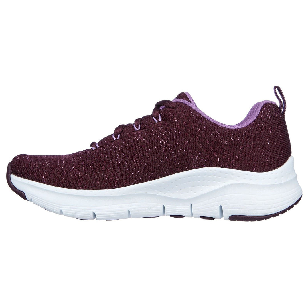 Women's Wide Fit Skechers 149713  Arch Fit Glee For All Trainers in Plum - Image 4