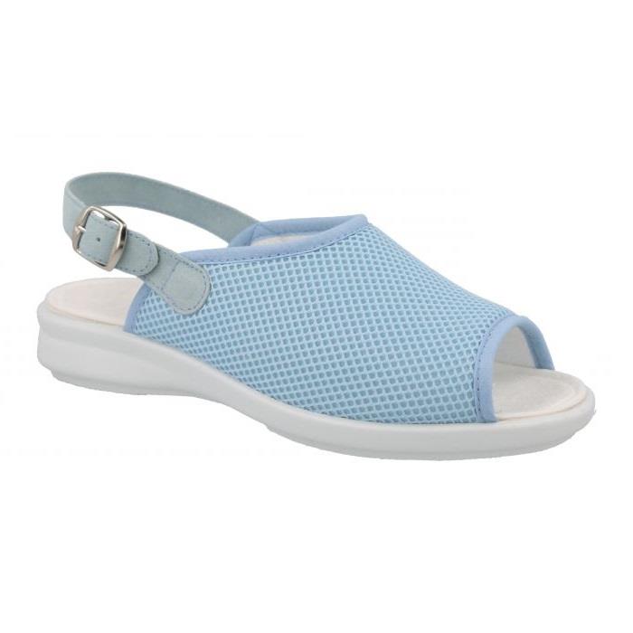 Women's Wide Fit DB Grouse Sandals in Black Textile - Image 1