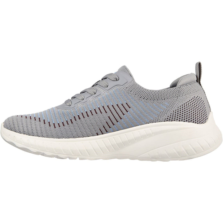 Women's Wide Fit Skechers 117207 Bobs Squad Chaos Renegade Trainers in Grey/Multi - Image 1
