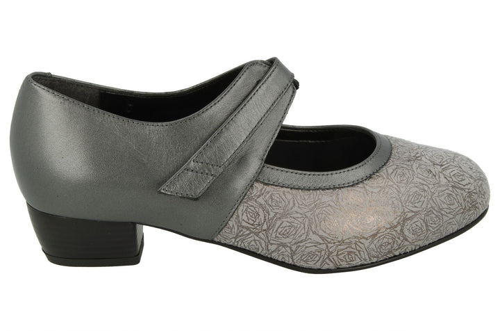 Womens Wide Fit DB Constance Shoes in Black - Image 1