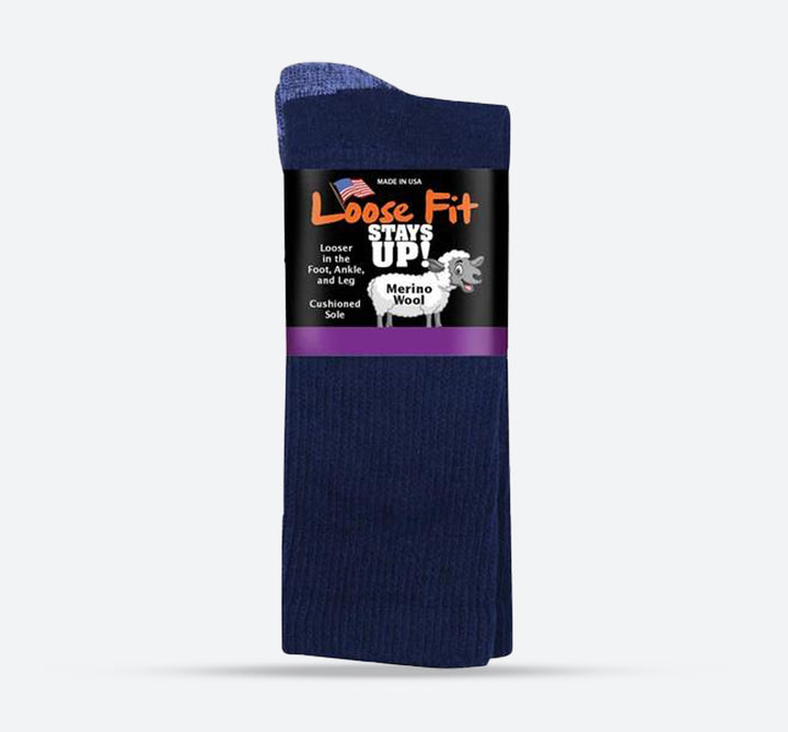 Mens Loose Fit 592 Merino Wool Crew Socks in 12 UK-15 UK - Image 1