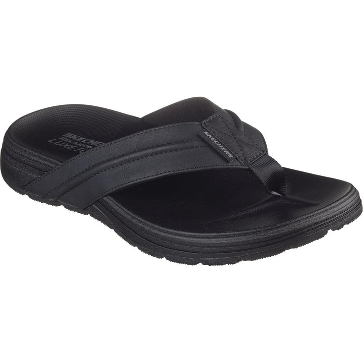 Men's Wide Fit Skechers 205111 Patino Marlee Slippers in Black - Image 1