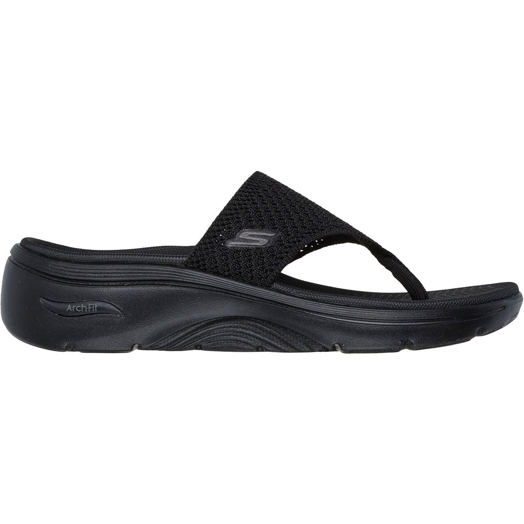 Women's Wide Fit Skechers 140861 Carrie Go Walk Arch Fit 2.0 Sandals in Black - Image 2