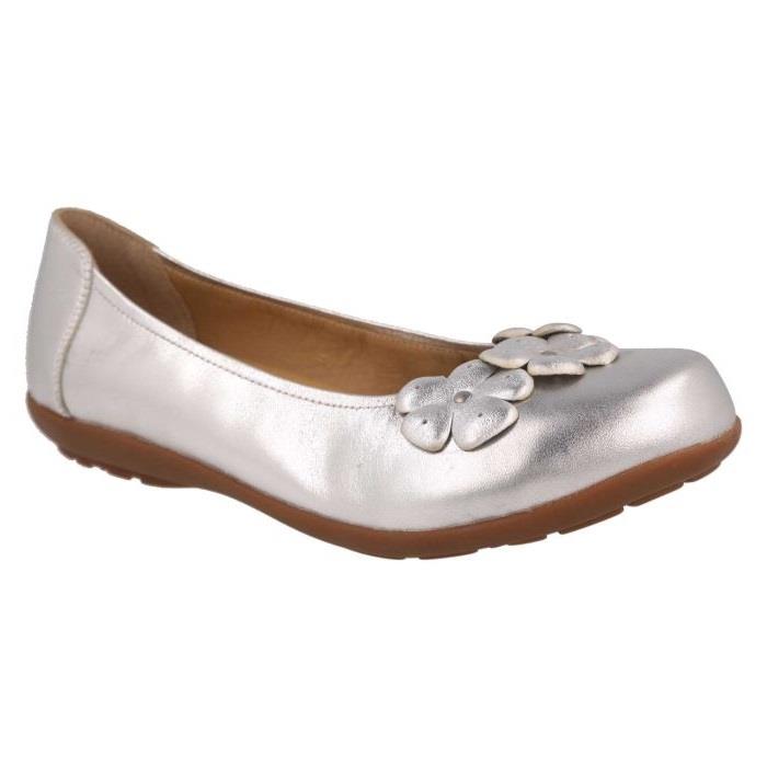 Women's Wide Fit DB Imani Ballet Pumps in Black Leather - Image 1