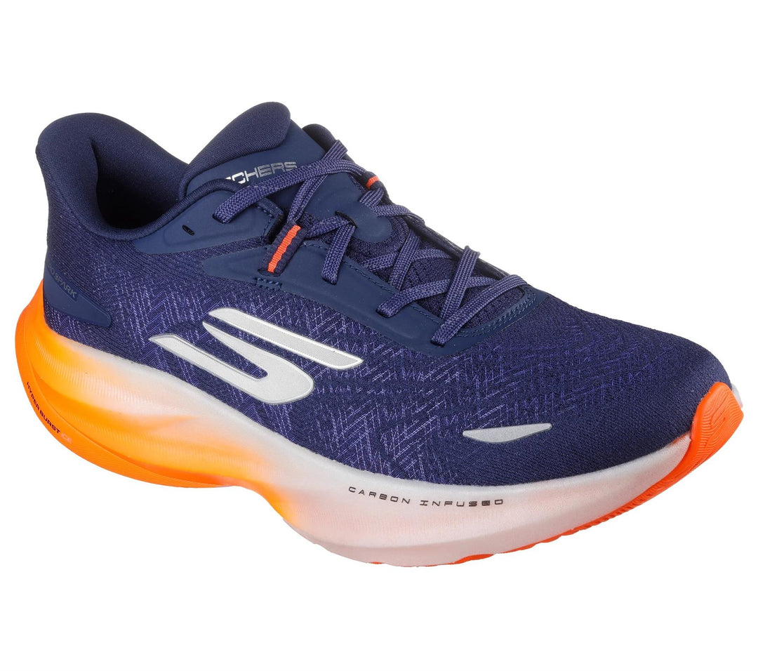 Men's Wide Fit Skechers 246200 Go Run Ride 12 Trainers in Navy/Orange - Image 4