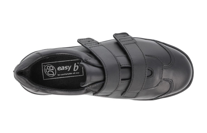 Women's Wide Fit DB Grasshopper Shoes in Black Leather - Image 1