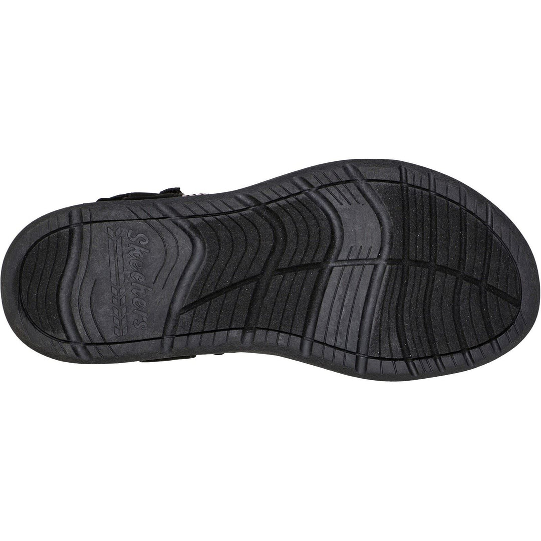 Women's Wide Fit Skechers 163221 Reggae Lite Beachy Sunrise Sandals in Black - Image 6