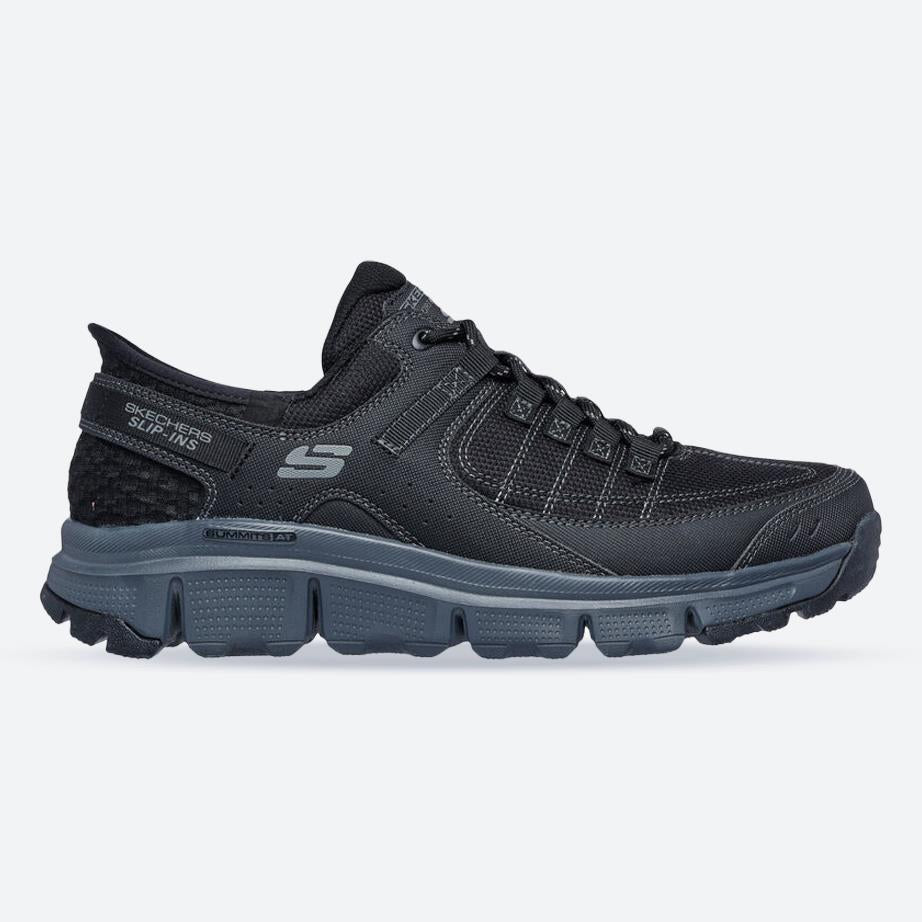 Men's Wide Fit Skechers 237622 Slip-ins Summits At Trainers in Black/Charcoal - Image 1