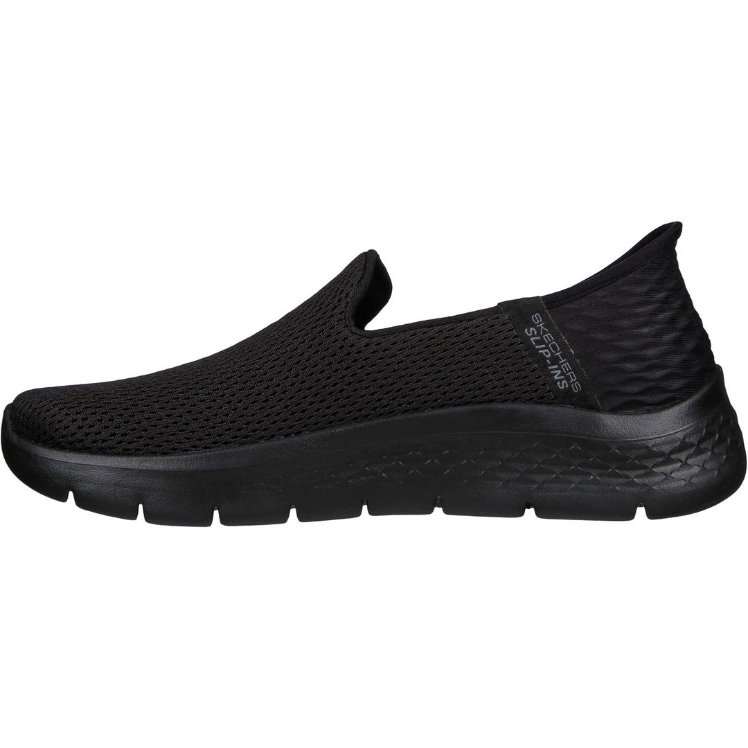 Women's Wide Fit Skechers 216496 Slip-ins Go Walk Flex Hands Up Trainers in Black - Image 3