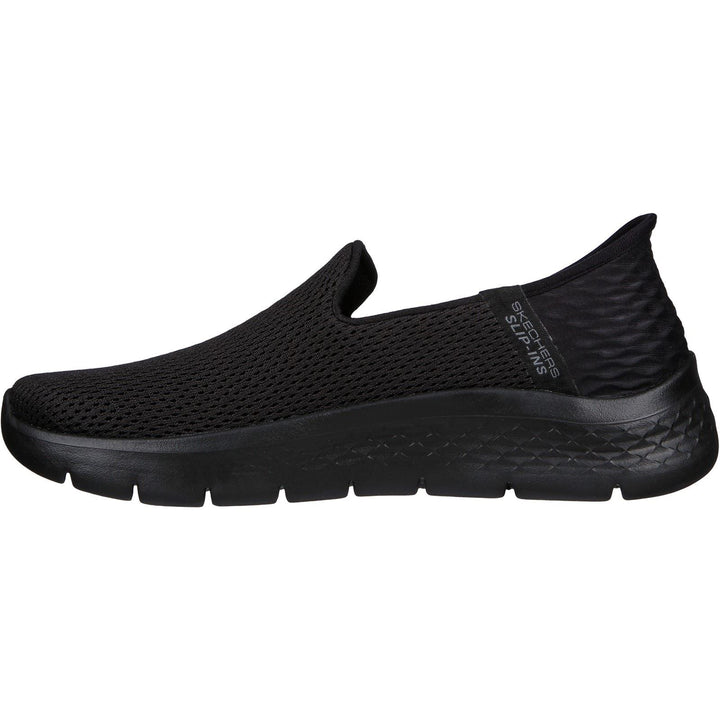Women's Wide Fit Skechers 216496 Slip-ins Go Walk Flex Hands Up Trainers in Black - Image 1