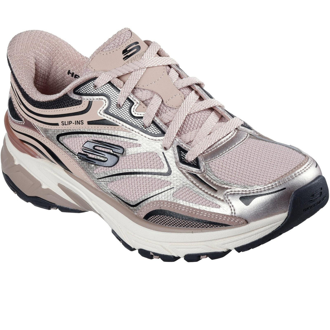 Women's Wide Fit Skechers 150710 Slip-ins Stamina Sport Trainers in Black - Image 11
