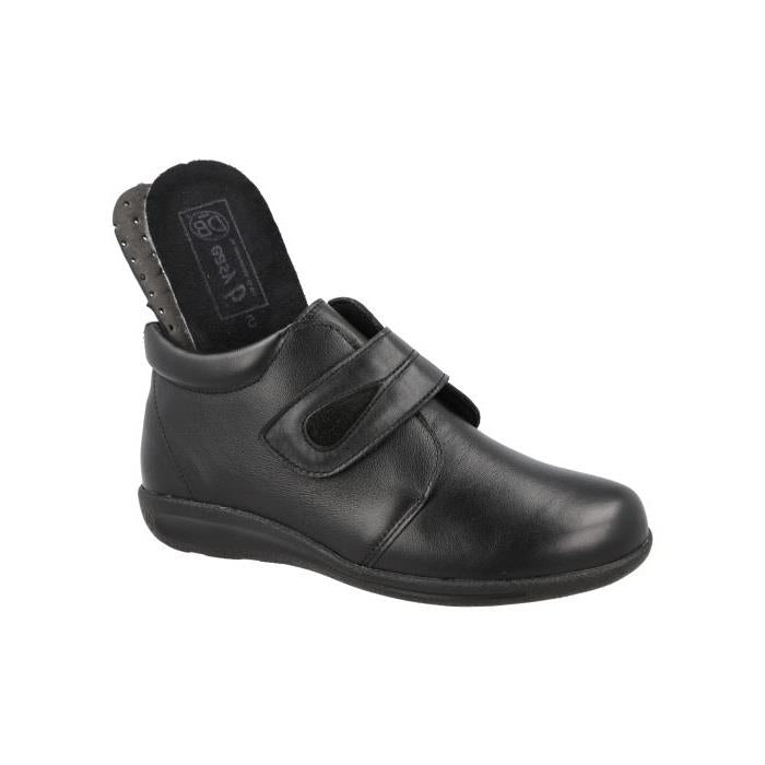Women's Wide Fit DB Ferry Boots in Black Leather - Image 1