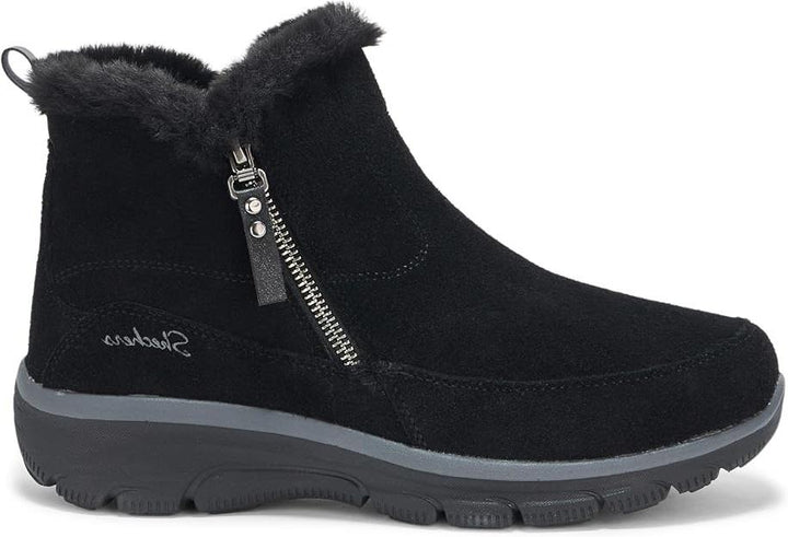 Womens Wide Fit Skechers 167862W Boots in Black - Image 1