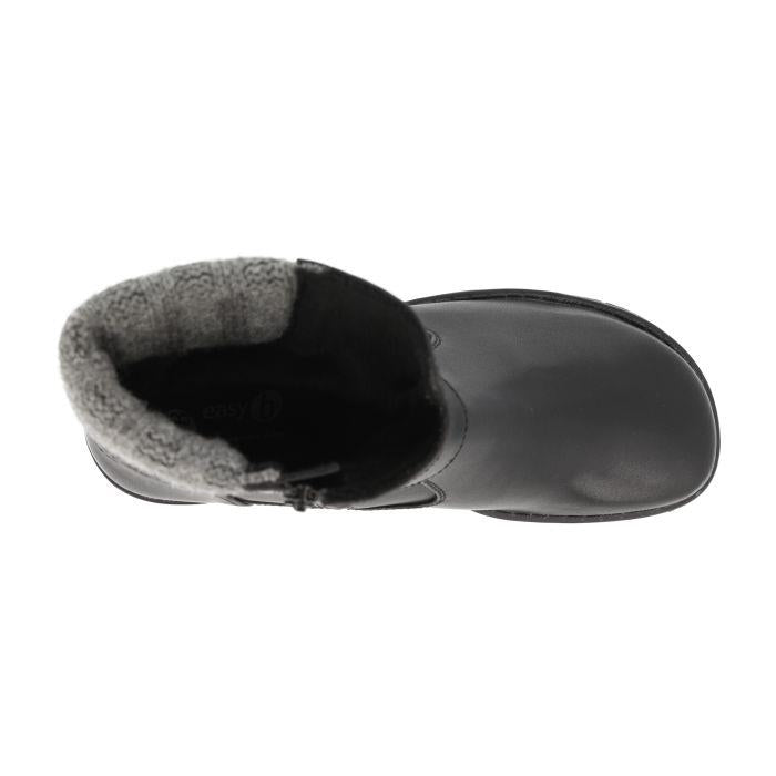 Women's Wide Fit DB Mink Boots in Black Synthetic - Image 4