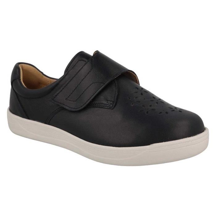 Women's Wide Fit DB Jocelyn Shoes in Navy Leather - Image 3
