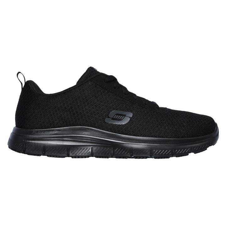 Men's Wide Fit Skechers 77125EC Flex Advantage Bendon SR Occupational Trainers in Black - Image 1