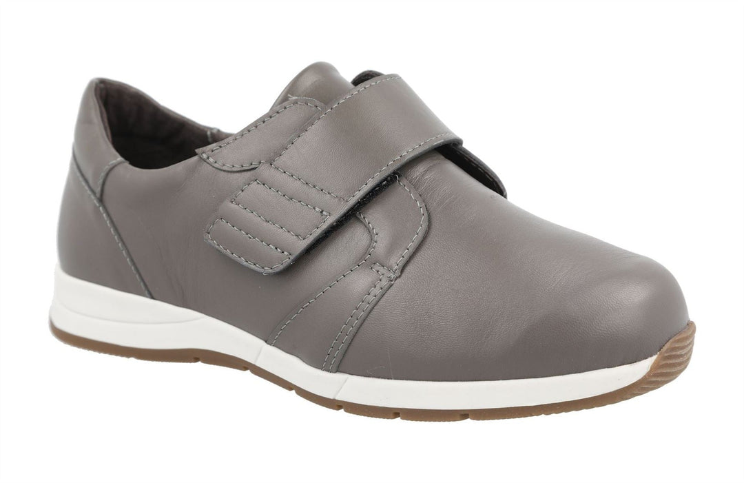 Women's Wide Fit DB Rail Shoes in Black Stretch Leather - Image 13