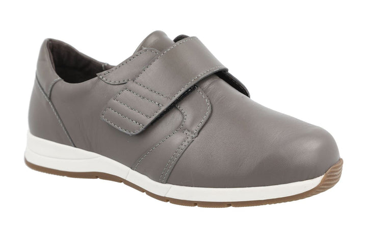 Women's Wide Fit DB Rail Shoes in Black Stretch Leather - Image 1