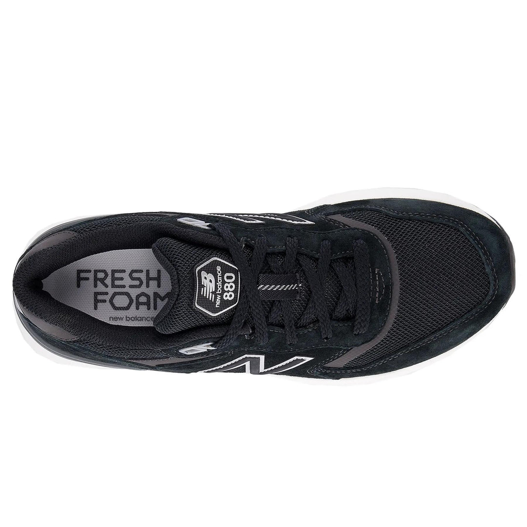 Women's Wide Fit New Balance WW880BB7 Walking/Running Trainers - Fresh Foam in Black/White - Image 6