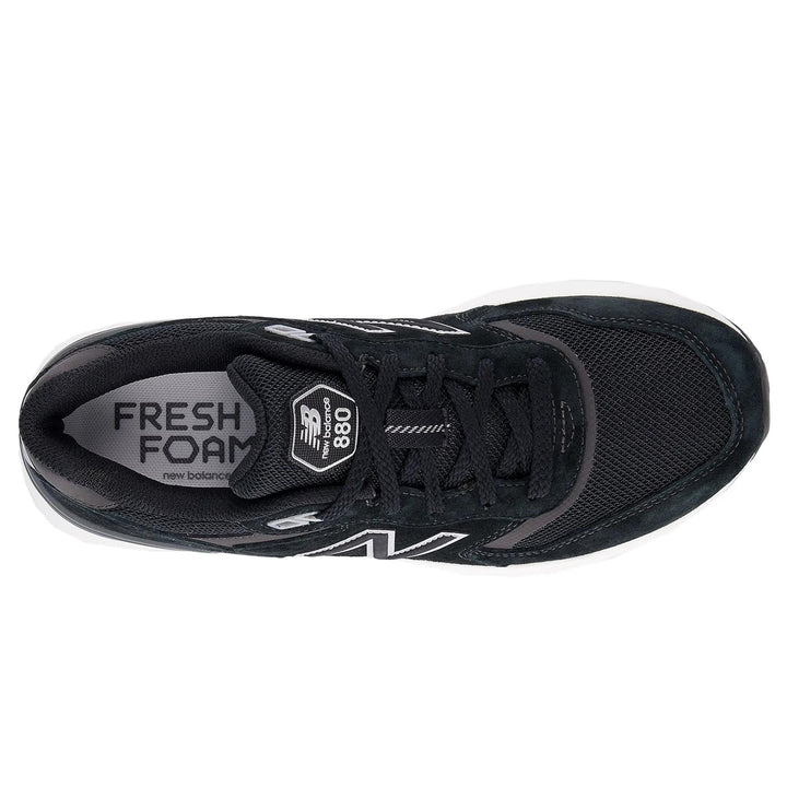 Women's Wide Fit New Balance WW880BB7 Walking/Running Trainers - Fresh Foam in Black/White - Image 1