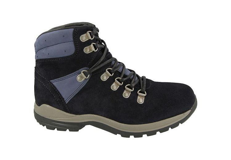 Mens Wide Fit DB Nebraska Hiking Boots in Navy Suede - Image 2