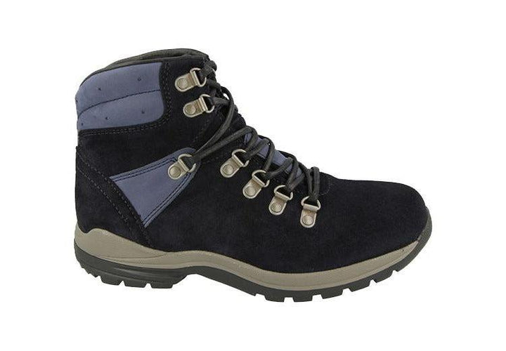 Mens Wide Fit DB Nebraska Hiking Boots in Navy Suede - Image 1