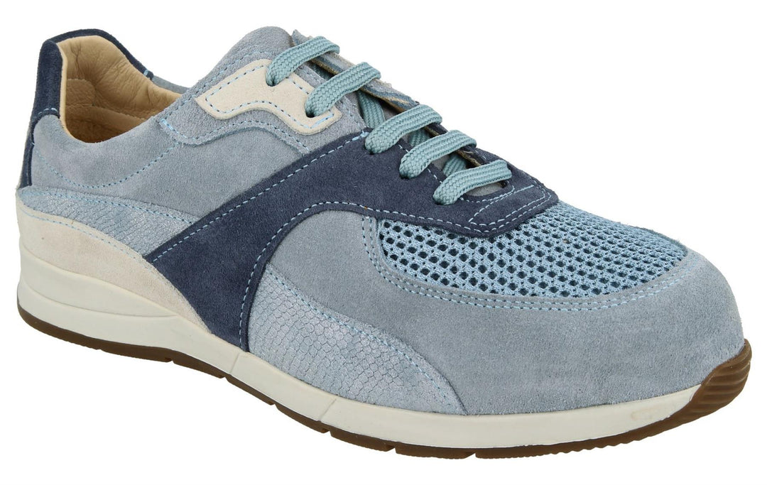Womens Wide Fit DB Diss Casual Trainers in Blue / Multi - Image 3