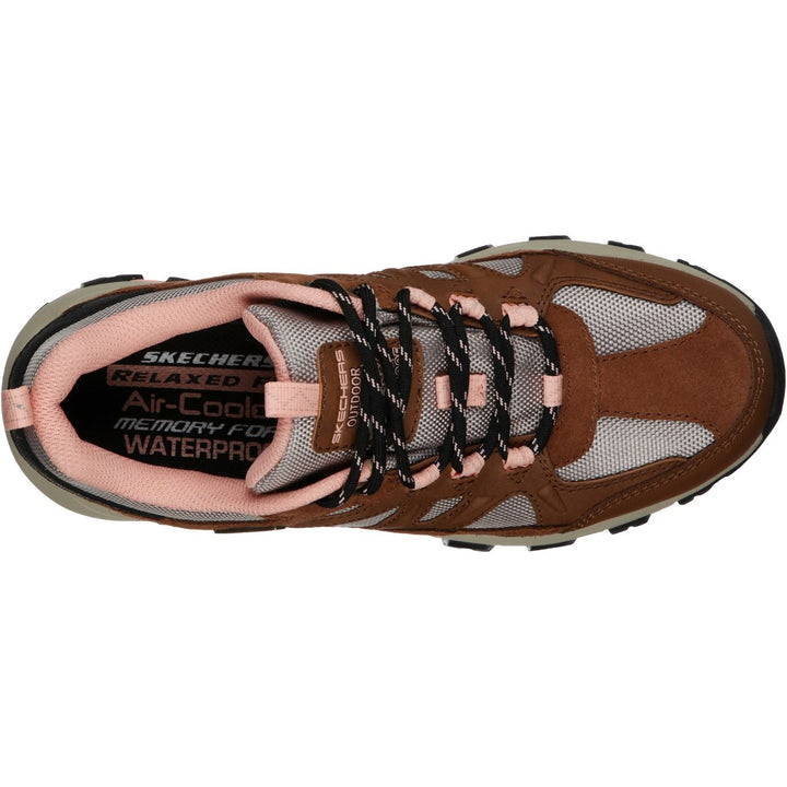Women's Wide Fit Skechers SK167003 Selmen West Highland Hiking Trainers - Brown/Tan in Brown/Tan - Image 1